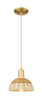 Innovations - 716-1P-SG-NBD2-75-NAT - One Light Mini Pendant - Arcadia - Satin Gold