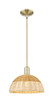 Innovations - 716-1S-AB-NBD2-12-NAT - One Light Mini Pendant - Arcadia - Antique Brass