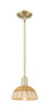 Innovations - 716-1S-AB-NBD2-75-NAT - One Light Mini Pendant - Arcadia - Antique Brass