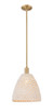 Innovations - 716-1S-BB-NBD-12-NAT - One Light Mini Pendant - Arcadia - Brushed Brass