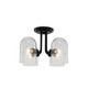 Kalco - 514045MB - Four Light Semi Flush Mount - Cupola - Matte Black