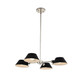 Kalco - 514171BPN - Four Light Chandelier - Bruno - Matte Black w/ Polished Nickel