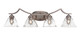 Toltec Lighting - 554-GP-310 - Four Light Bath Bar - Zilo - Graphite