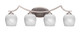 Toltec Lighting - 554-GP-4811 - Four Light Bath Bar - Zilo - Graphite