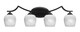 Toltec Lighting - 554-MB-4811 - Four Light Bath Bar - Zilo - Matte Black