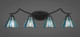 Toltec Lighting - 554-MB-9325 - Four Light Bath Bar - Zilo - Matte Black