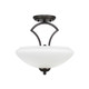 Toltec Lighting - 563-DG-684 - Two Light Semi-Flush Mount - Zilo - Dark Granite