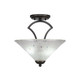 Toltec Lighting - 563-DG-701 - Two Light Semi-Flush Mount - Zilo - Dark Granite