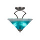 Toltec Lighting - 563-GP-448 - Two Light Semi-Flush Mount - Zilo - Graphite