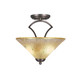 Toltec Lighting - 563-GP-700 - Two Light Semi-Flush Mount - Zilo - Graphite