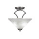 Toltec Lighting - 563-GP-701 - Two Light Semi-Flush Mount - Zilo - Graphite
