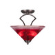 Toltec Lighting - 563-GP-706 - Two Light Semi-Flush Mount - Zilo - Graphite