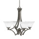 Toltec Lighting - 564-GP-311 - Four Light Chandelier - Zilo - Graphite