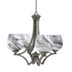 Toltec Lighting - 564-GP-4819 - Four Light Chandelier - Zilo - Graphite