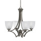 Toltec Lighting - 564-GP-500 - Four Light Chandelier - Zilo - Graphite