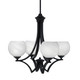 Toltec Lighting - 564-MB-4101 - Four Light Chandelier - Zilo - Matte Black