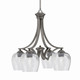 Toltec Lighting - 568-GP-4812 - Four Light Chandelier - Zilo - Graphite