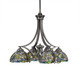 Toltec Lighting - 568-GP-9905 - Four Light Chandelier - Zilo - Graphite