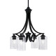 Toltec Lighting - 568-MB-3002 - Four Light Chandelier - Zilo - Matte Black