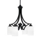 Toltec Lighting - 568-MB-310 - Four Light Chandelier - Zilo - Matte Black
