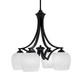 Toltec Lighting - 568-MB-4811 - Four Light Chandelier - Zilo - Matte Black