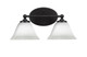 Toltec Lighting - 5912-MB-311 - Two Light Bathroom Lighting - Capri - Matte Black