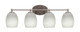 Toltec Lighting - 5914-BN-615 - Four Light Bathroom Lighting - Capri - Brushed Nickel