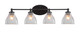 Toltec Lighting - 5914-MB-4760 - Four Light Bathroom Lighting - Capri - Brushed Nickel
