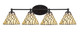 Toltec Lighting - 5914-MB-9115 - Four Light Bathroom Lighting - Capri - Brushed Nickel