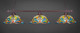 Toltec Lighting - 803-DG-990 - Three Light Billiard Bar - Square - Dark Granite