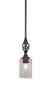 Toltec Lighting - 80-MB-300 - One Light Mini Pendant - Eleganté - Matte Black