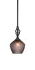 Toltec Lighting - 80-MB-4922 - One Light Mini Pendant - Eleganté - Matte Black