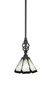 Toltec Lighting - 80-MB-9125 - One Light Mini Pendant - Eleganté - Matte Black