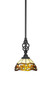 Toltec Lighting - 80-MB-9975 - One Light Mini Pendant - Eleganté - Matte Black