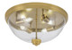 Toltec Lighting - 828-NAB-0 - Four Light Flush Mount - Any - New Age Brass