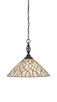 Toltec Lighting - 82-MB-911 - One Light Pendant - Eleganté - Matte Black