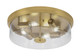 Toltec Lighting - 837-NAB-0 - Four Light Flush Mount - Flush Mounts - New Age Brass