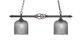 Toltec Lighting - 862-DG-4912 - Two Light Island Pendant - Eleganté - Dark Granite