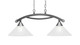 Toltec Lighting - 872-BN-441 - Two Light Island Pendant - Bow - Brushed Nickel