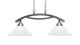 Toltec Lighting - 872-BN-701 - Two Light Island Pendant - Bow - Brushed Nickel