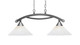 Toltec Lighting - 872-BN-702 - Two Light Island Pendant - Bow - Brushed Nickel