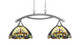 Toltec Lighting - 872-BN-9369 - Two Light Island Pendant - Bow - Brushed Nickel