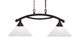 Toltec Lighting - 872-DG-2121 - Two Light Island Pendant - Bow - Dark Granite
