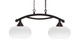 Toltec Lighting - 872-DG-214 - Two Light Island Pendant - Bow - Dark Granite Toltec Lighting - 872-DG-214 - Two Light Island Pendant - Bow - Dark Granite