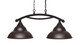 Toltec Lighting - 872-DG-428-DG - Two Light Island Pendant - Bow - Dark Granite