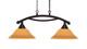 Toltec Lighting - 872-DG-624 - Two Light Island Pendant - Bow - Dark Granite