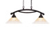 Toltec Lighting - 872-DG-700 - Two Light Island Pendant - Bow - Dark Granite