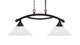 Toltec Lighting - 872-DG-702 - Two Light Island Bar - Bow - Dark Granite