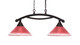 Toltec Lighting - 872-DG-706 - Two Light Island Bar - Bow - Dark Granite