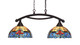 Toltec Lighting - 872-DG-9359 - Two Light Island Pendant - Bow - Dark Granite Toltec Lighting - 872-DG-9359 - Two Light Island Pendant - Bow - Dark Granite
